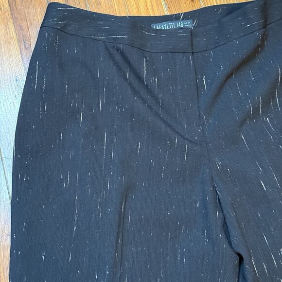 Lafayette 148 Wool and Silk Dress Pants High Rise Black Speckled New - Picture 2 of 11